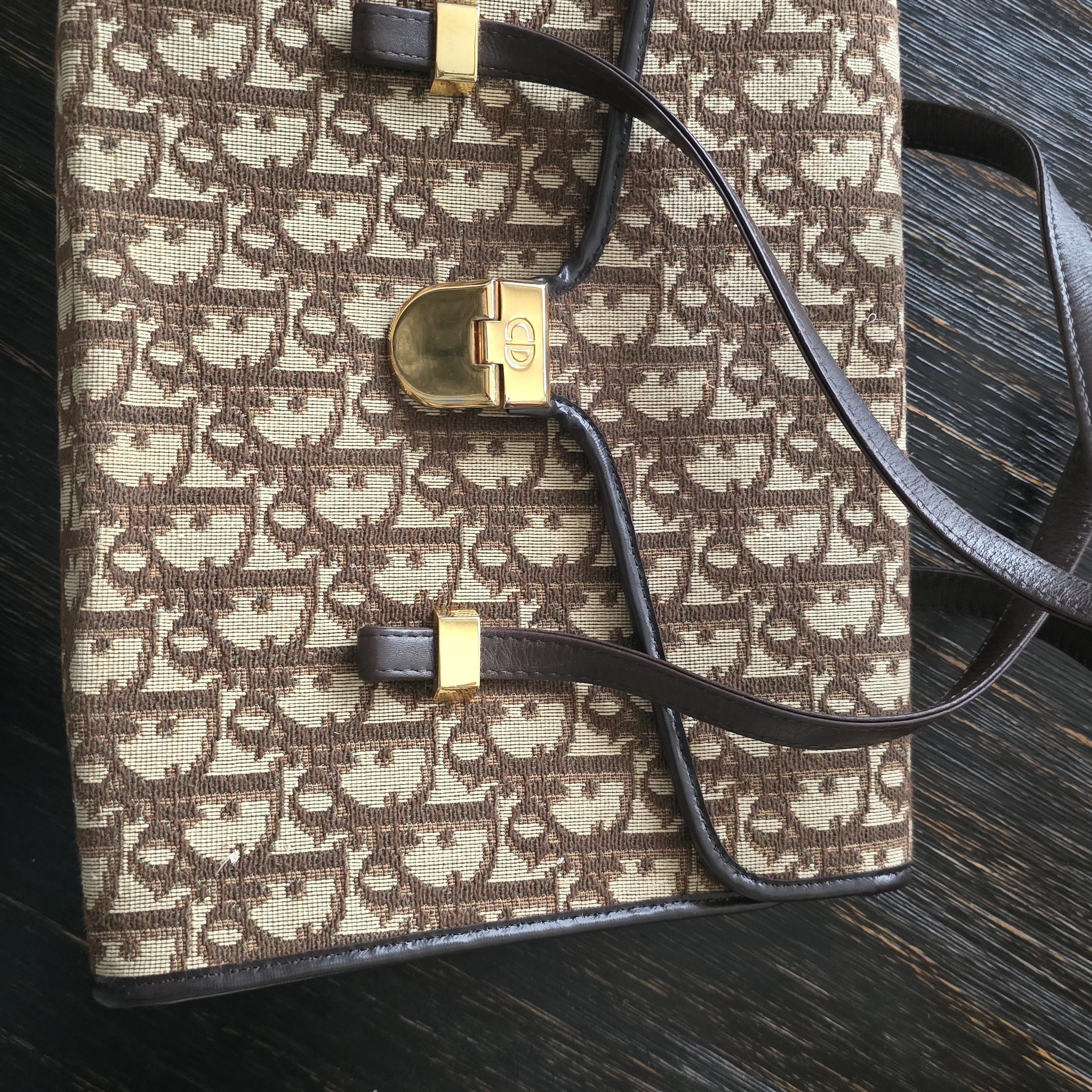 Dior Brown Shoulder Bag With Elegant Design